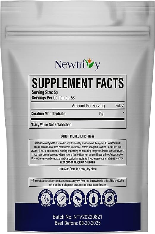 💪 Newtrivy Creatina Monohidrato 280 g  – Máxima Pureza - ¡ENVÍO GRATIS A NIVEL NACIONAL!